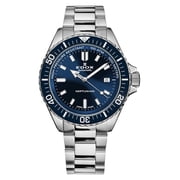 Edox Neptunian Automatic Stainless Steel Blue Dial Date Divers Mens Watch 80120-3BUM-BUF