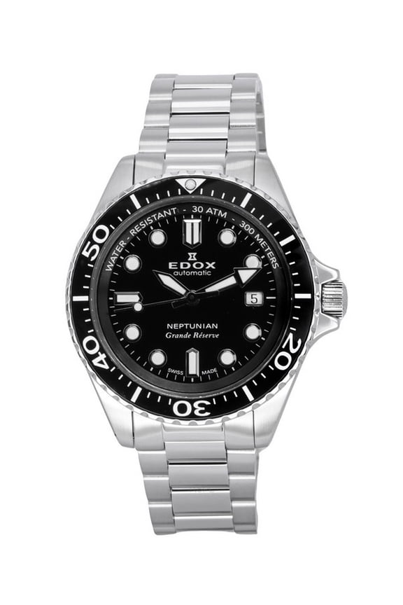 Neptunian Grande Reserve Date Black Dial Automatic Diver's 80801 3NM NIN 300M Men's Watch