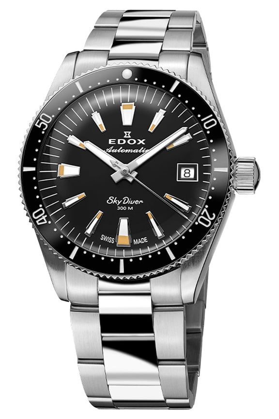 Skydiver Automatic Stainless Steel Black Dial Date Divers Unisex Watch 80131-3NM-NIB