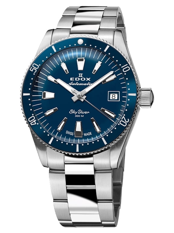 Skydiver Automatic Stainless Steel Blue Dial Date Divers Unisex Watch 80131-3BUM-BUIN