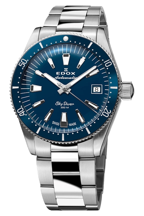 Skydiver Automatic Stainless Steel Blue Dial Date Divers Unisex Watch 80131-3BUM-BUIN
