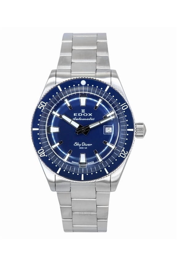 Skydiver Date Limited Edition Stainless Steel Blue Dial Automatic Diver's 80126 3BUM BUIN 300M Men's Watch