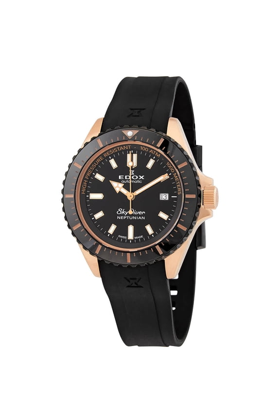 Skydiver Neptunian Automatic Black Dial Men's Watch 80120 37RNNCA NIR