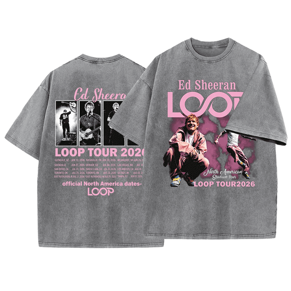 Eds Shirt Loops Tour 2026 Sheerans Concert Merch Tshirt Print Music Fans Tee
