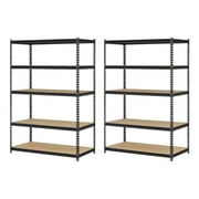 Edsal 5 Shelf 4000 Lb. 48x18x72" Adjustable Storage Rack Shelves (2 Pack)