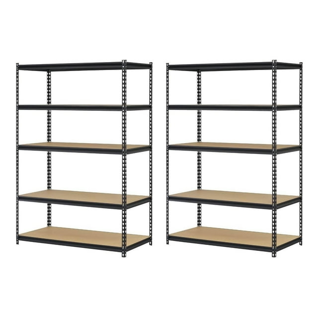 Edsal 5 Shelf 4000 Lb. 48x18x72" Adjustable Storage Rack Shelves (2