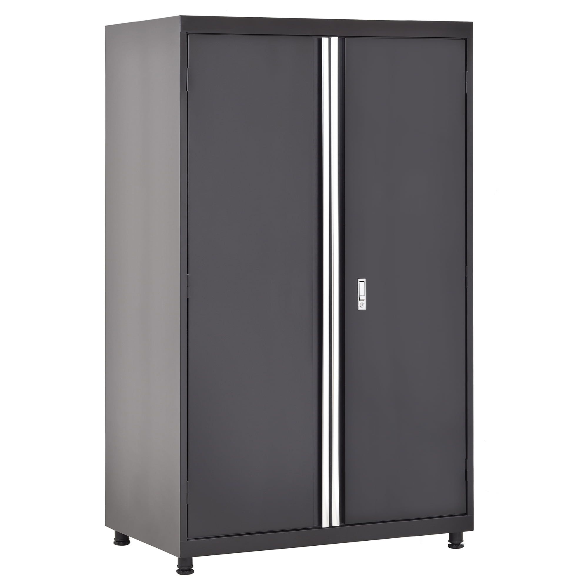 Edsal Pre-Assembled 46 in. W x 24 in. D x 72 in. H Freestanding Welded Storage  Cabinet - Matte Black Finish 