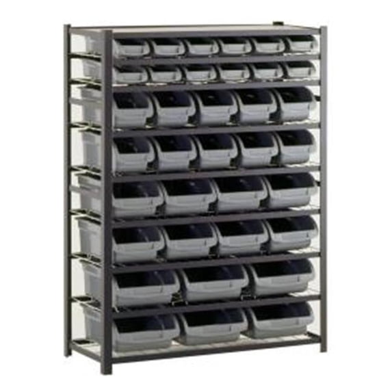 Edsal UR4416BIN36 57 inch H x 44 inch W x 16 inch D 36 Bin Industrial Storage Rack - Black