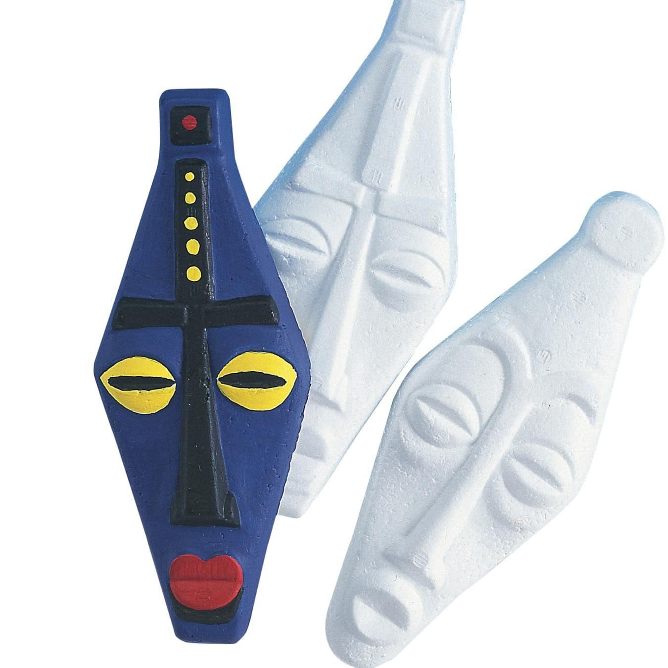 EduCraft African Mask Plaques Craft Kit (Pack of 24)