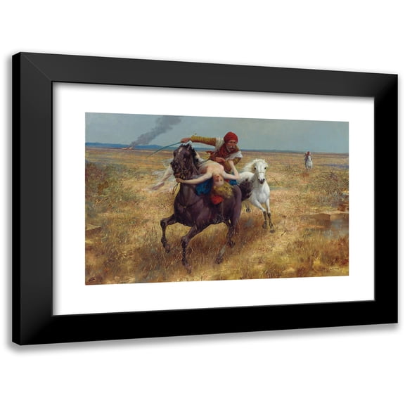 Eduard Ansen Hoffmann 14x11 Black Modern Framed Museum Art Print Titled - The Abduction