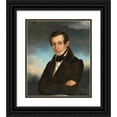 thumbnail image 1 of Eduard Friedrich Leybold 20x23 Black Ornate Framed Double Matted Museum Art Print Titled: Portrait of a Gentleman, 1 of 5