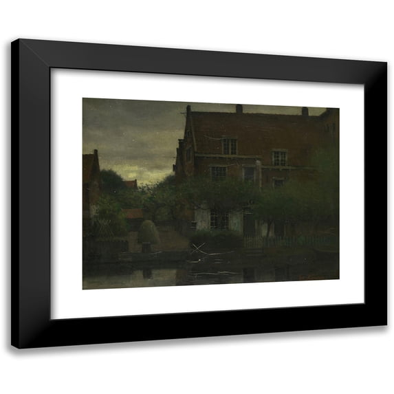 Eduard Karsen 24x19 Black Modern Framed Museum Art Print Titled - Overcast Day (1885 - 1900)