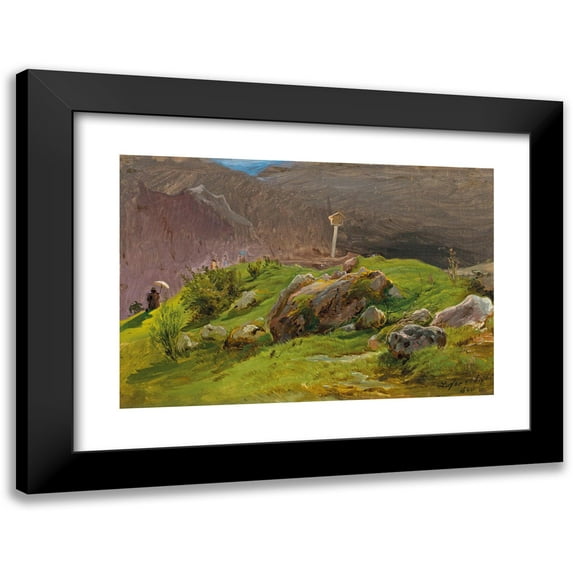Eduard Ritter 24x18 Black Modern Framed Museum Art Print Titled - The Painter