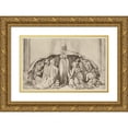 thumbnail image 1 of Eduard Von Steinle 18x13 Gold Ornate Wood Frame and Double Matted Museum Art Print Titled - Maria Schirmer of Christianity (Around 1900), 1 of 4