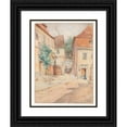 thumbnail image 1 of Eduard Zetsche 15x18 Black Ornate Wood Framed Double Matted Museum Art Print Titled - Dettelbach, 1 of 5