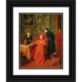 thumbnail image 1 of Eduard von Grützner 15x18 Black Ornate Wood Framed Double Matted Museum Art Print Titled - A Patron of the Arts, 1 of 5