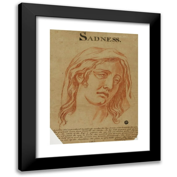 Eduardus Jacobus 12x14 Black Modern Framed Museum Art Print Titled - Sadness (After 1698)