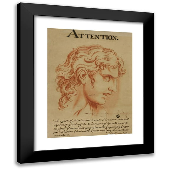 Eduardus Jacobus 15x18 Black Modern Framed Museum Art Print Titled - Attention (After 1698)