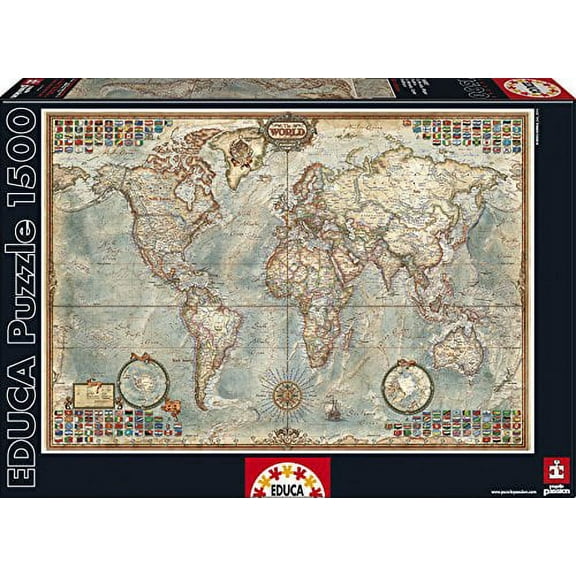 Educa Political Map of The World Puzzle, 1500-Piece