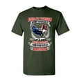 thumbnail image 1 of Educate Arm Defend Yourself USA God Bless America Patriotic DT Adult T-Shirt Tee, 1 of 2