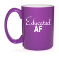thumbnail image 1 of Educated AF Funny Student Graduate Graduation Ceramic Coffee Mug Tea Cup Gift for Her, Him, Men, Women, Coworker, Birthday, Bachelor’s, Master’s, Doctorate, Degree (15oz Purple), 1 of 1