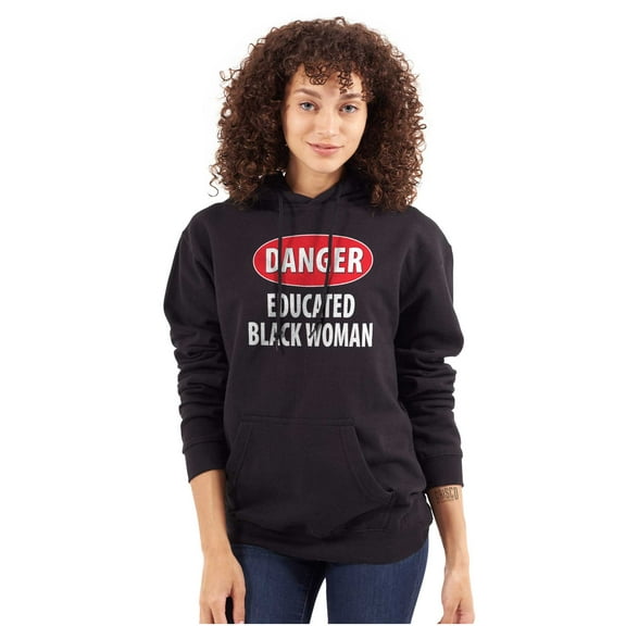 Educated Black African American Woman Hoodie Sweatshirt Women Brisco Brands X