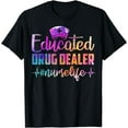 thumbnail image 1 of Educated Drug Dealer Nurse Life Funny Nurse Heart Beat T-Shirt, Unisex Tshirt Size M New|Funny Birthday Cotton Tee Vintage Gift For Men Women, 1 of 6