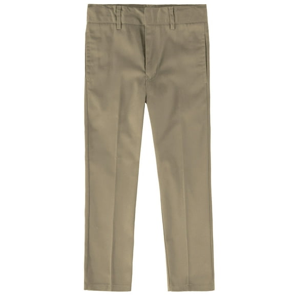 Educated Uniforms Boys Flat Front Double Knee Adjustable Waist School Pant