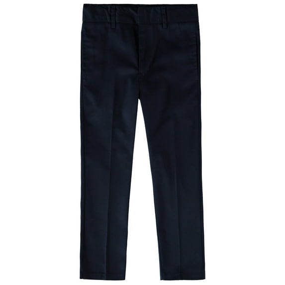 Educated Uniforms Boys Flat Front Double Knee Adjustable Waist School Pant