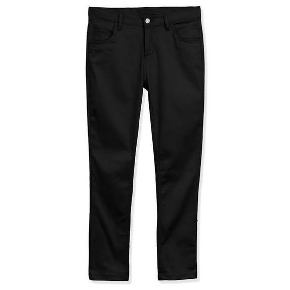 Educated Uniforms Girls 4-20 Adjustable Waist Skinny Knit School Pant Black 4