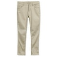 thumbnail image 1 of Educated Uniforms Girls 4-20 Adjustable Waist Skinny Knit School Pant Khaki 5, 1 of 5