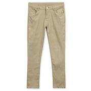 EDUCATED UNIFORMS Girls 4-20 Adjustable Waist Skinny Stretch School Pant (Khaki 4)