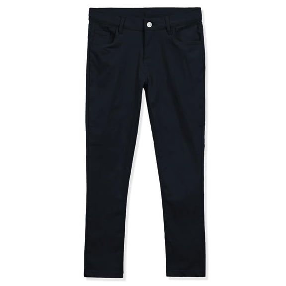 Educated Uniforms Girls 4-20 Adjustable Waist Skinny Stretch School Pant Navy 20