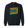 Educated Vaccinated Caffeinated Dedicated Funny Retro Quote Sweatshirt Educated Vaccinated Caffeinated Dedicated Funny Retro Quote Sweatshirt