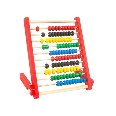 Education Abacus for Kids Math 10 Row Wooden Counting Frame Abacus Teach Counting, Addition and Subtraction, Math Number Game Preschool Learning Toys Red