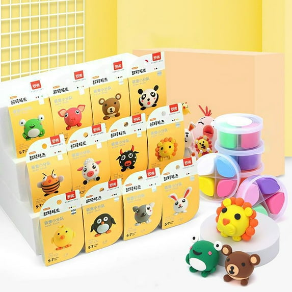 Education Air Dry Clay Kit For Kids Molding Clay Kits with Tools Super Light DIY Soft Clay Toys Set Birthday for Children 3 4 5 6 7 8+ Years