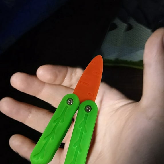 Education Carrot Butterfly Carrot Swinging Training Butterfly Flat Replacement Decompression Toys Educational Toys 3D Carrot Toys Double Toys Carrot Butterfly Knife B
