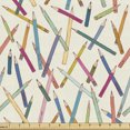 thumbnail image 1 of Ambesonne Science Fabric by the Yard Upholstery, Colorful Comic Pencils, 10 Yards, Multicolor, 1 of 4