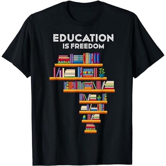 Education Is Freedom African American Black History Educator T-Shirt