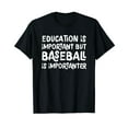 thumbnail image 1 of Education Is Important But Baseball Is Importanter Funny T-Shirt, 1 of 5