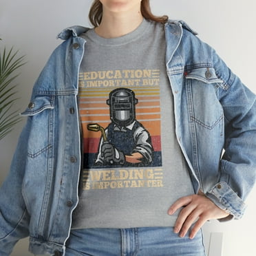 Education Is Important But Welding Is Importanter Distressed T-Shirt