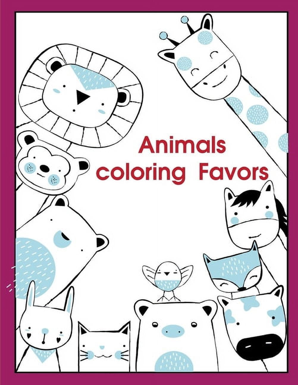 Education Kids: Animals coloring Favors: A Cute Animals Coloring Pages for  Stress Relief \u0026 Relaxation (Series #2) (Paperback) - Walmart.com, image size:1002x1296