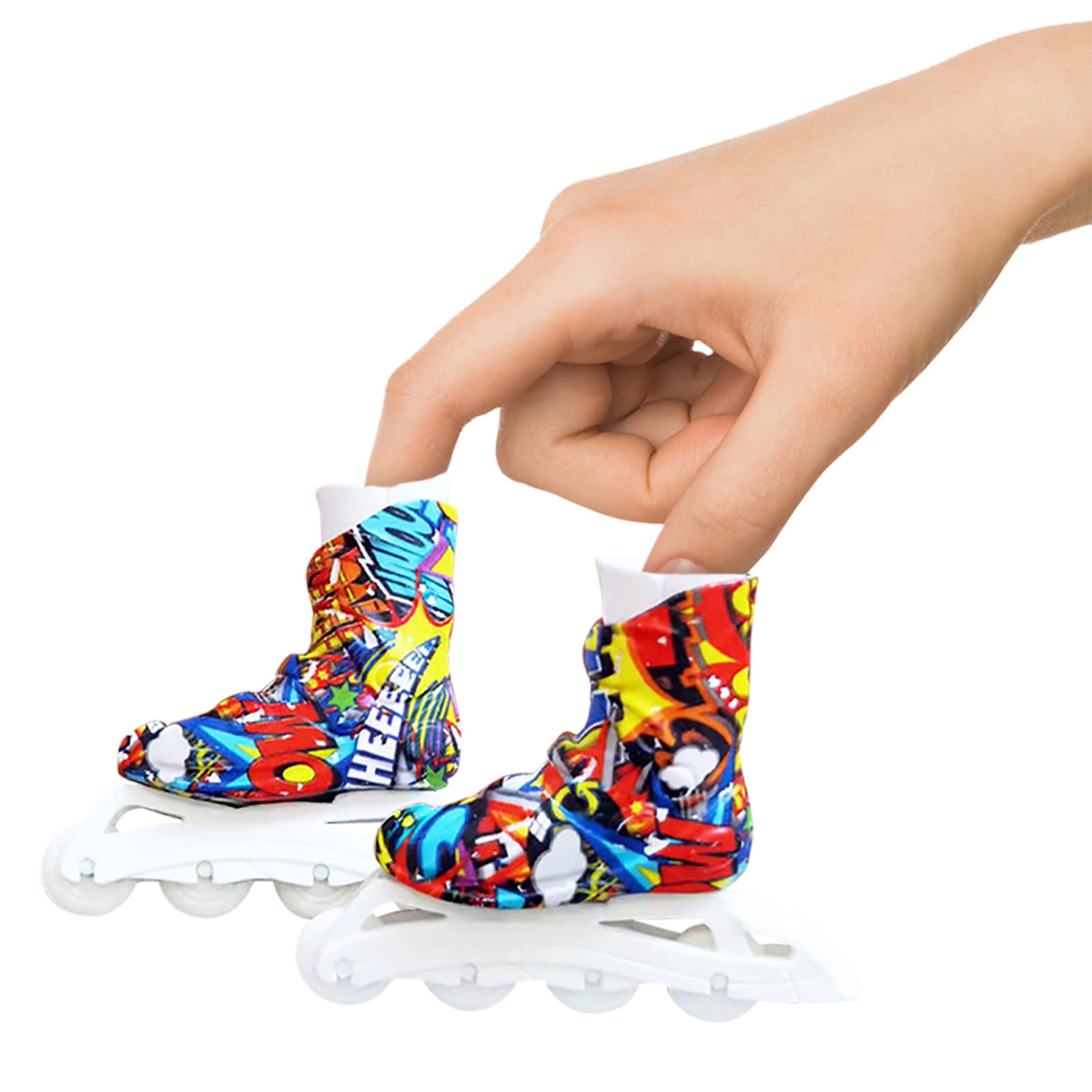 Sanshao Mini Finger Rollschuhe - Bunte Fingerschlittschuhe Als Spielzeug & Schlüsselanhänger