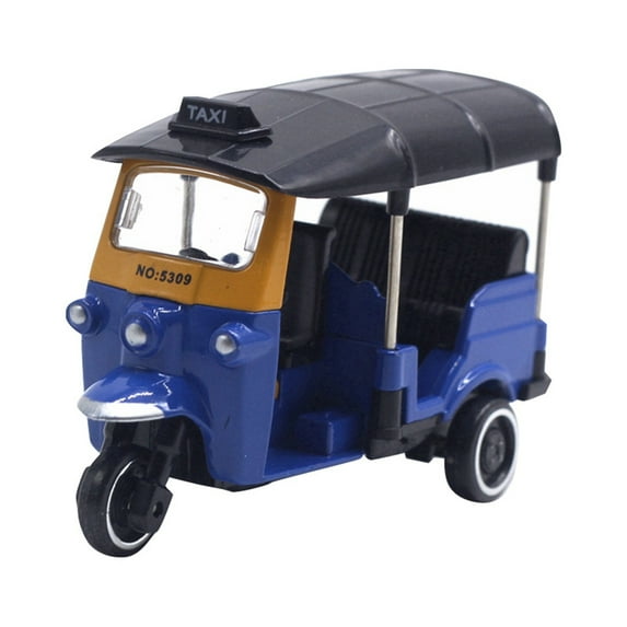 Education Retro Three Wheeled Taxi Alloy Model Cake Topper Display for Kids and Collectors