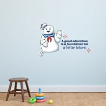 Education Stay Puft Ghostbusters Quote Cartoon Quotes Decors Wall Sticker Art Design Decal Girls Boys Kids Room Bedroom Nursery Kindergarten Home Decor Stickers Wall Art Vinyl Decoration (12x20 inch)