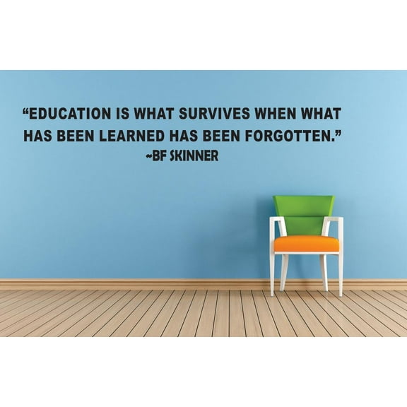 Education Is What Survives When What Has Been Learned Has Been Forgotten Bf Skinner Life Quote Custom Wall Decal Vinyl Sticker Art Lettering 8 Inches X 30 Inches