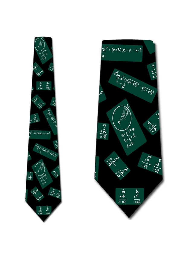 Education Ties Mens Chalkboard Math Necktie by Three Rooker