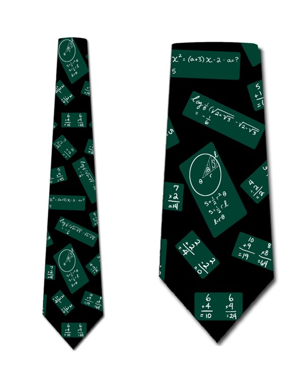 Education Ties Mens Chalkboard Math Necktie by Three Rooker