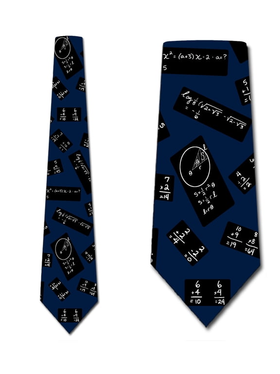 Education Ties Mens Mathematics Chalkboard Necktie by Three Rooker
