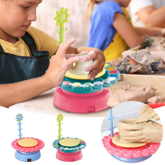 Education Toy – Ceramic Art Kit For Kids DIY Clay Craft Machine Soft Pottery Clay Set For Children's Hands On Learning & Painting